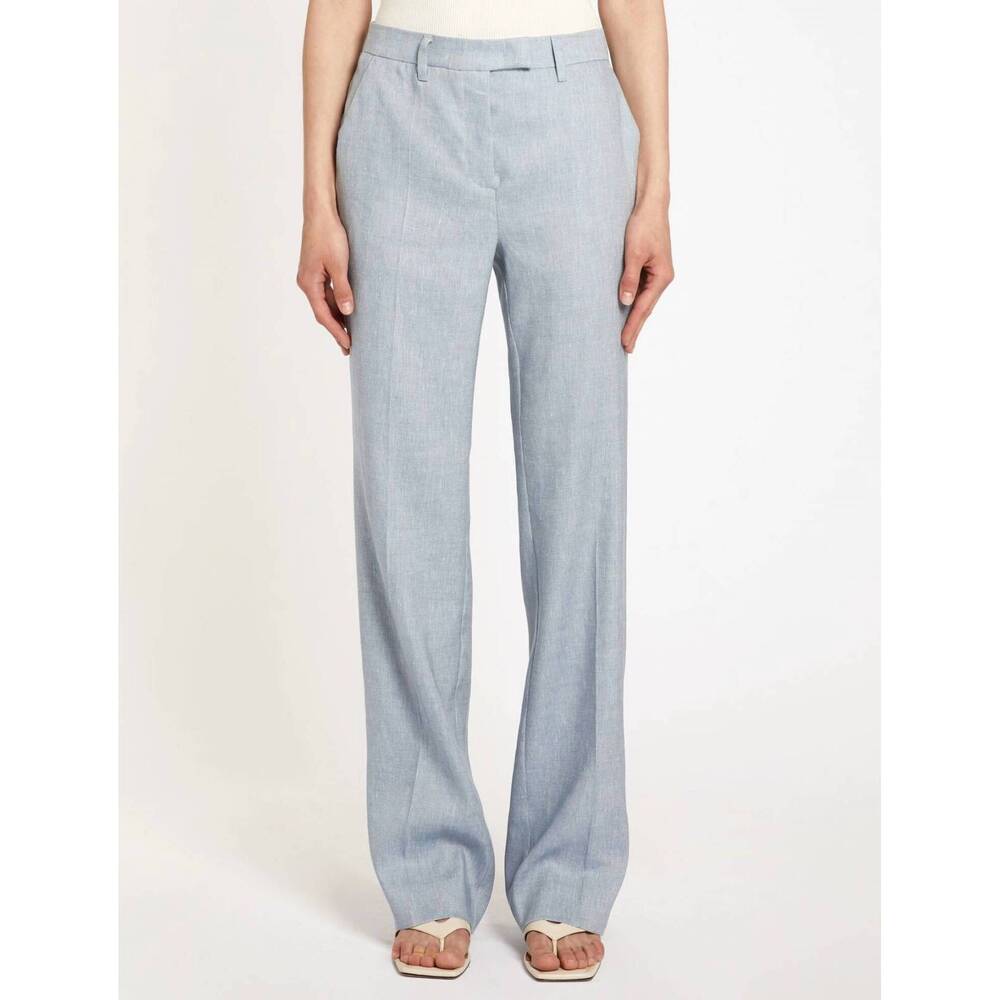 NEW MARELLA mlltartina herringbone stretch trousers in light blue